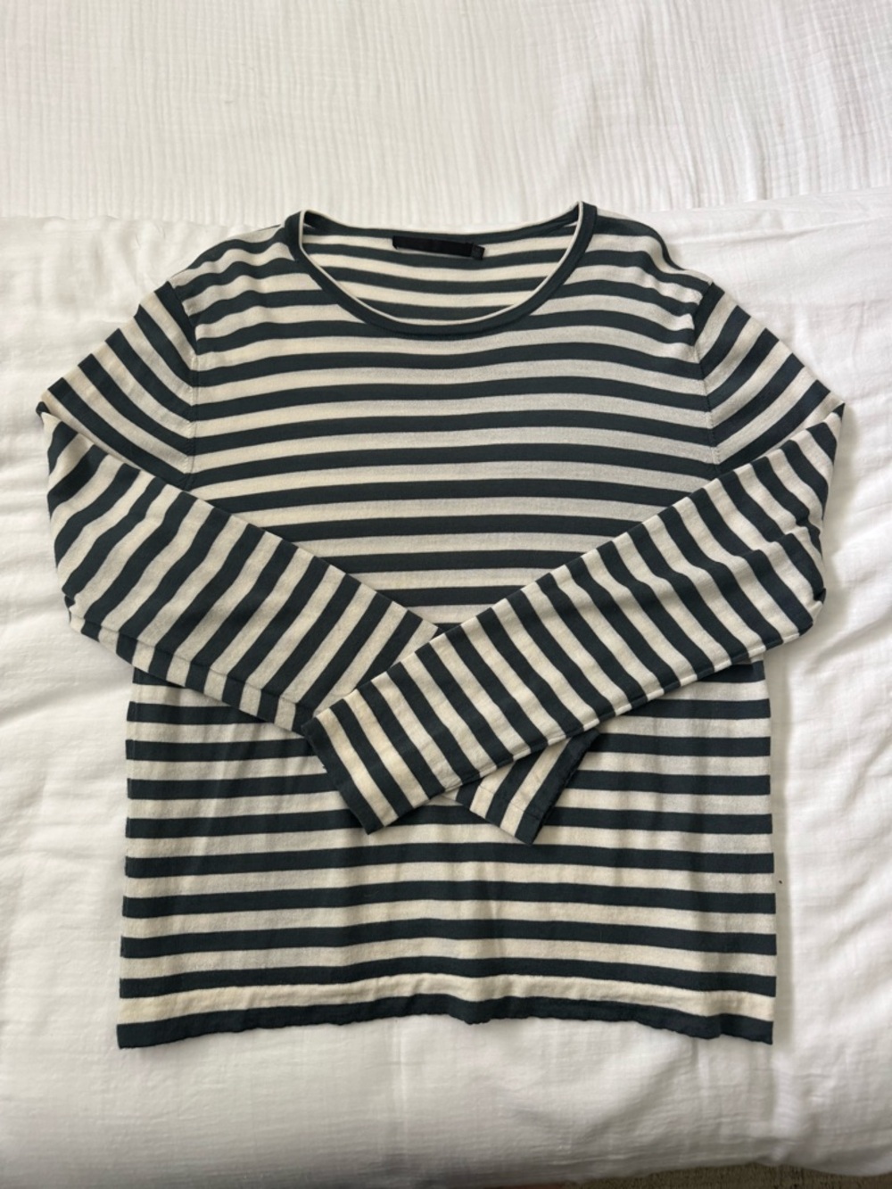 Jenni Kayne Green and Cream Mercer Crewneck